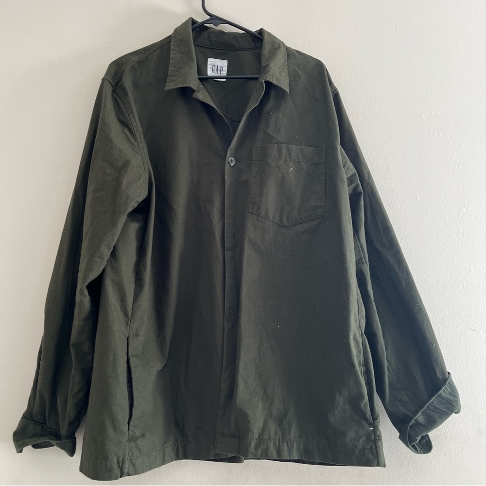 Gap olive green shacket
